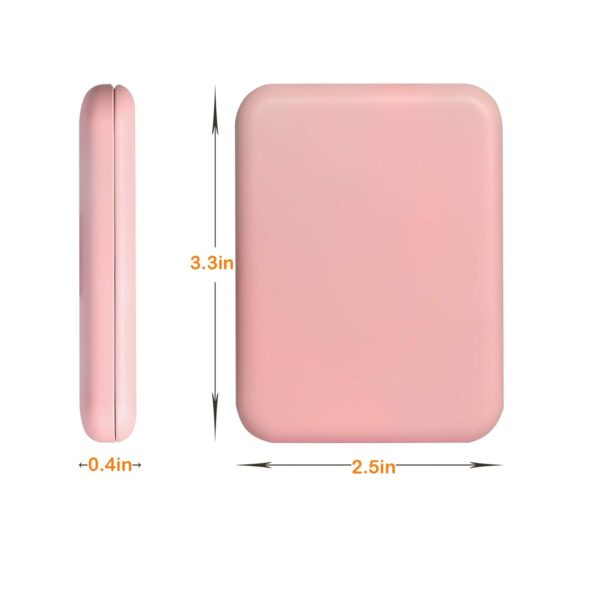 Kintion Pocket Mirror, 1X/3X Magnification LED Compact Travel Makeup Mirror with Light for Purse, 2-Sided, Portable, Folding, Handheld, Small Lighted Mirror for Gift, Pink - Imagen 5