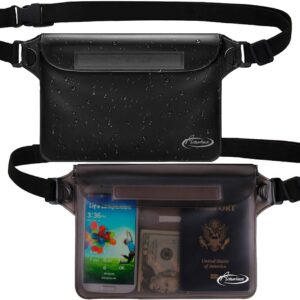 AiRunTech Waterproof Fanny Pack,Waterproof Pouch for Phone Passport Wallet Purse with Waist Strap,Floating Waterproof Bags for Travel Beach Swimming Kayaking Boating Pool Accessories