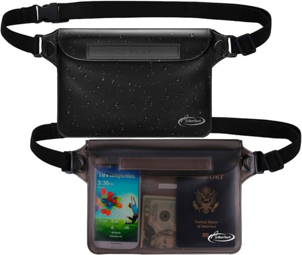 AiRunTech Waterproof Fanny Pack,Waterproof Pouch for Phone Passport Wallet Purse with Waist Strap,Floating Waterproof Bags for Travel Beach Swimming Kayaking Boating Pool Accessories