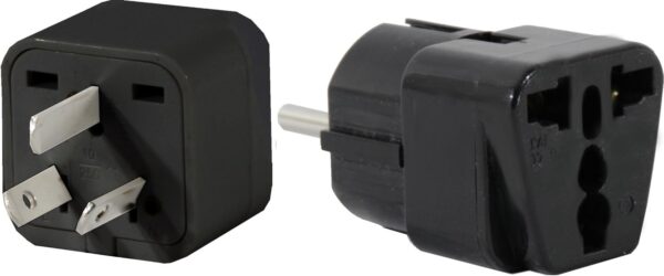 US to Argentina Travel Adapter Plug for USA/Universal to South America Type I & E (C/F) AC Power Plugs Pack of 2