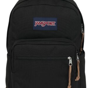 JanSport Right Pack Backpack – Durable Daypack with Padded 15″ Laptop Sleeve, Spacious Main Compartment & Integrated Water Bottle Pocket – Black