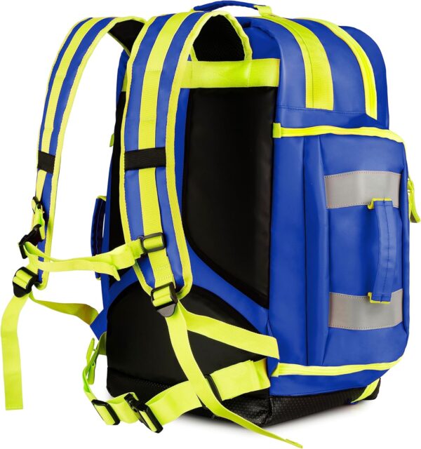 Scherber Fully-Stocked Premium First Responder Backpack | EMT/EMS Medic Trauma, Bleeding & Oxygen Medical Kit | CAT Tourniquet, QuikClot 4x4, HyFin Chest Seal & 250+ First Aid Supplies - Blue - Imagen 4