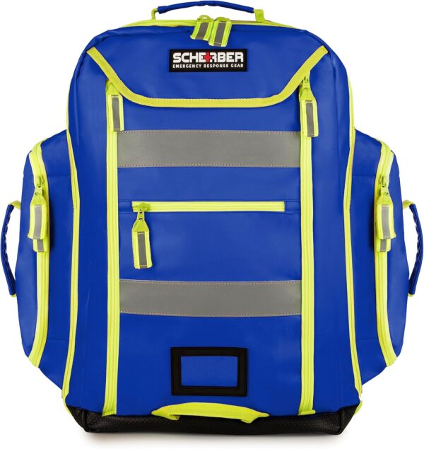 Scherber Fully-Stocked Premium First Responder Backpack | EMT/EMS Medic Trauma, Bleeding & Oxygen Medical Kit | CAT Tourniquet, QuikClot 4x4, HyFin Chest Seal & 250+ First Aid Supplies - Blue - Imagen 2