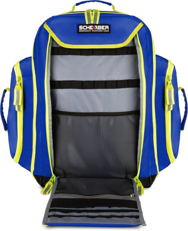 Scherber Fully-Stocked Premium First Responder Backpack | EMT/EMS Medic Trauma, Bleeding & Oxygen Medical Kit | CAT Tourniquet, QuikClot 4x4, HyFin Chest Seal & 250+ First Aid Supplies - Blue - Imagen 5