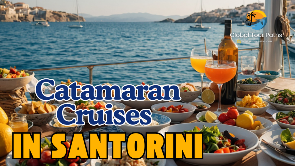 Experience the Best of Santorini: Catamaran Cruise with Food and Drinks