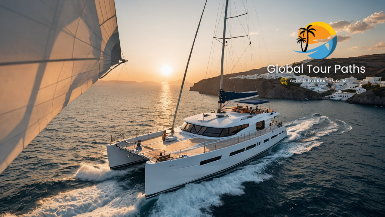 Experience the Best of Santorini: Catamaran Cruise with Food and Drinks