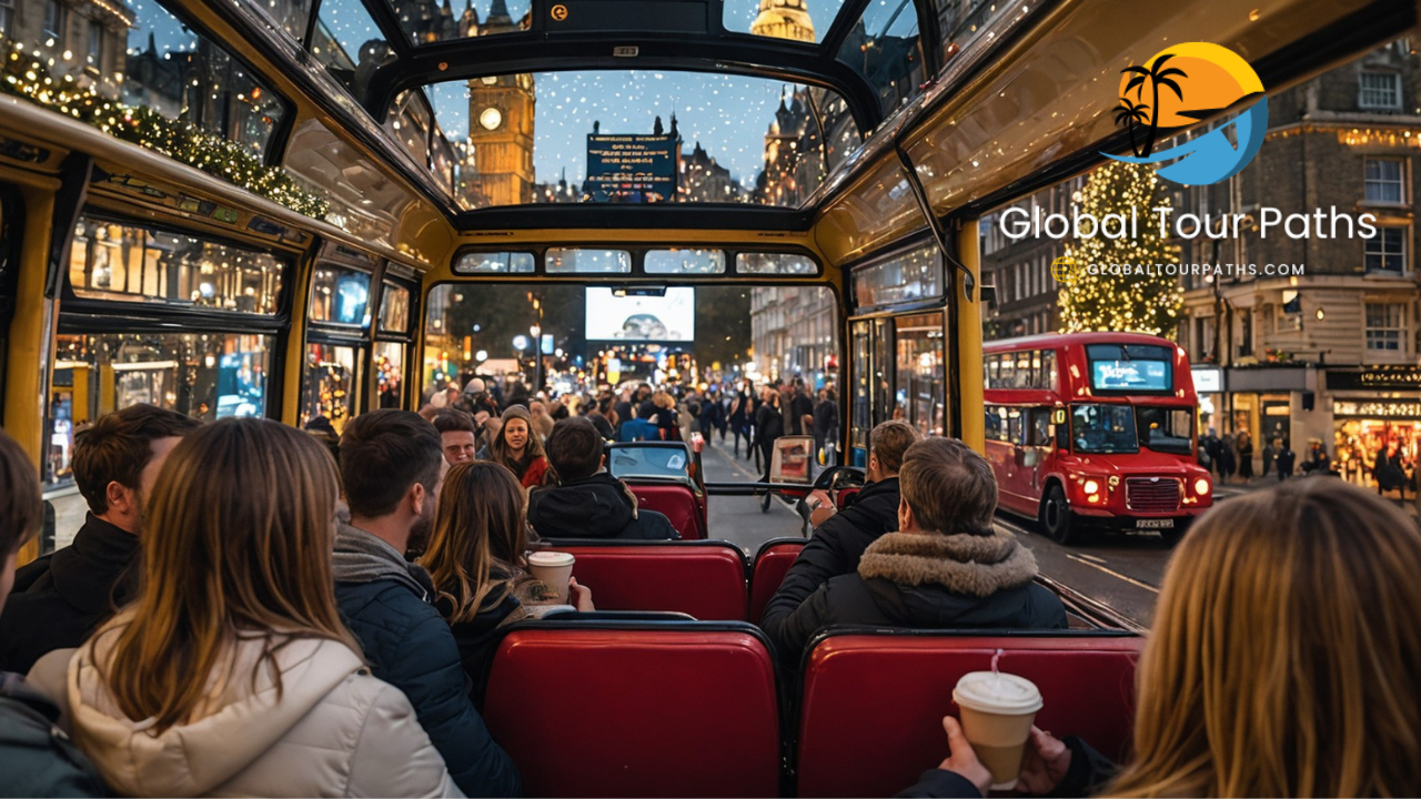 Discover London: Christmas Lights Night Bus Tour with Live Guide